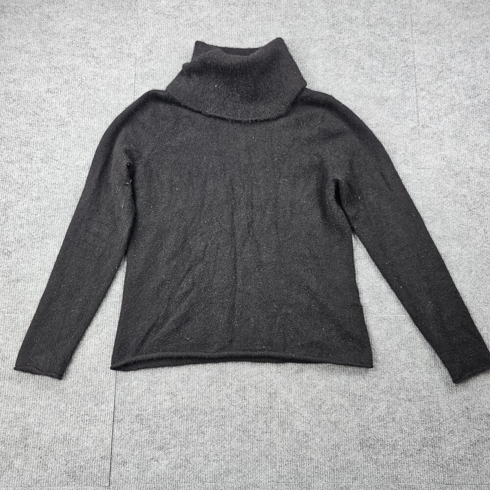 Marisa Christina Sweater Womens XL Black Cashmere Turtleneck Cozy Minimal Staple